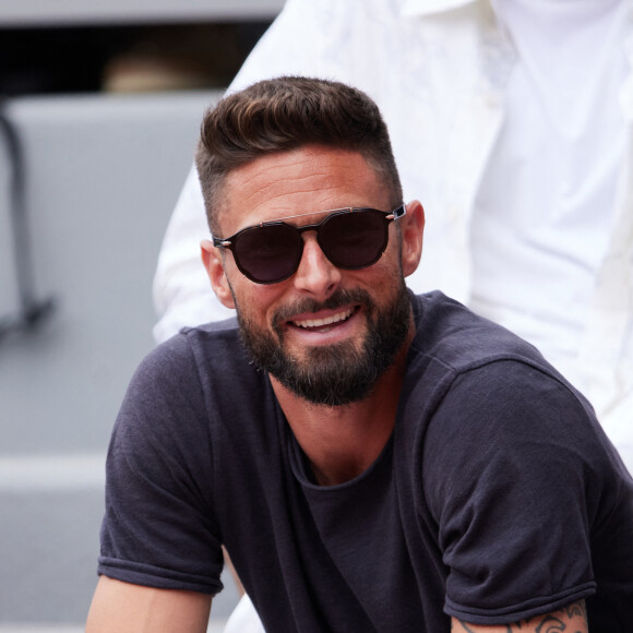 Olivier Giroud - Célébrités en tribunes des Internationaux de France de tennis de Roland Garros 2023 à Paris le 11 juin 2023. © Jacovides-Moreau/Bestimage