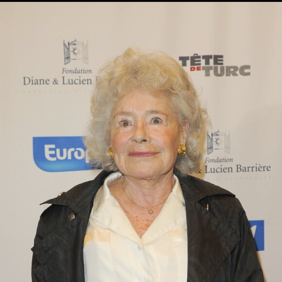 Claude Sarraute - Première du film "Tete de Turc" au cinéma Publicis sur les Champs Elysées" à Paris.