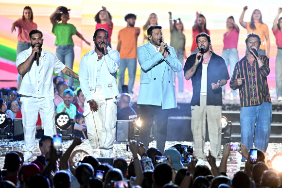 Exclusif - Kendji Girac, Slimane, Patrick Bruel, Claudio Capéo, Christophe Maé - Enregistrement de l'émission "Les chansons de l'été" dans les Arènes de Nîmes, présentée par N.Aliagas et diffusée le 17 juin sur TF1 © Bruno Bebert-Christophe Clovis / Bestimage