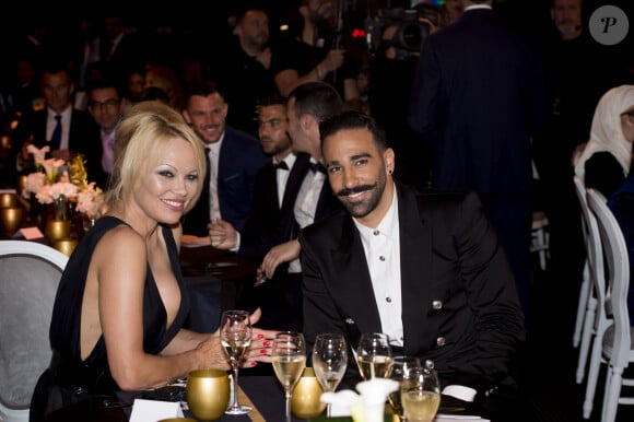 Adil Rami et sa compagne Pamela Anderson lors de la soirée de la 28ème cérémonie des trophées UNFP (Union nationale des footballeurs professionnels) au Pavillon d'Armenonville à Paris, France, le 19 mai 2019.