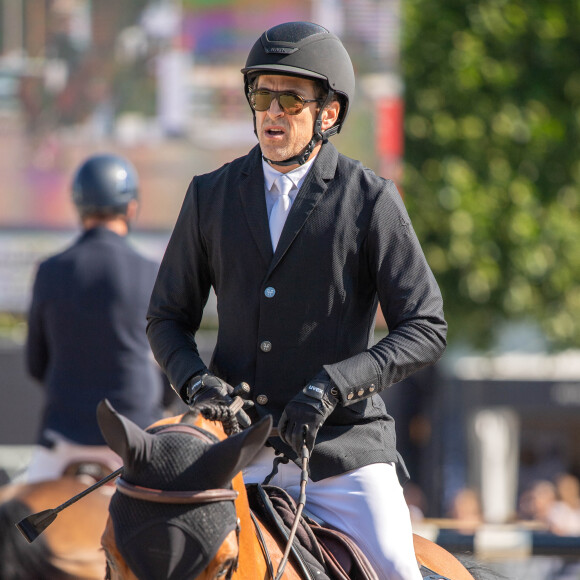 Cavalier important, il reprend la compétition depuis quelques semaines.
Guillaume Canet sur James Bond du Bec lors du prix Team Créatif presented by Lipton lors de la 9ème édition du "Longines Paris Eiffel Jumping" au Champ de Mars à Paris, France, le 23 juin 2023. © Pierre Perusseau/Bestimage 