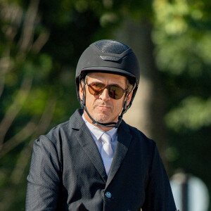 Guillaume Canet sur James Bond du Bec en détente du prix Team Créatif presented by Lipton lors de la 9ème édition du "Longines Paris Eiffel Jumping" au Champ de Mars à Paris, France, le 23 juin 2023. © Pierre Perusseau/Bestimage 
