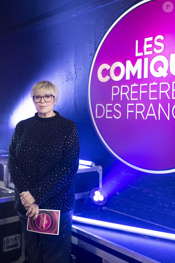 Exclusif - Laurence Boccolini - Backstage de l'enregistrement de l'émission "Les comiques préférés des français" au Palais des Sports (Dôme de Paris) à Paris, qui sera diffusée le 17 avril sur France 2 © Pierre Perusseau / Bestimage