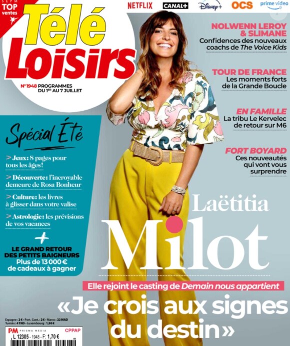 Pour le mois de juillet, Télé-Loisirs ont mis en Une, Laetitia Milot, ex-actrice emblématique de Plus belle la vie.