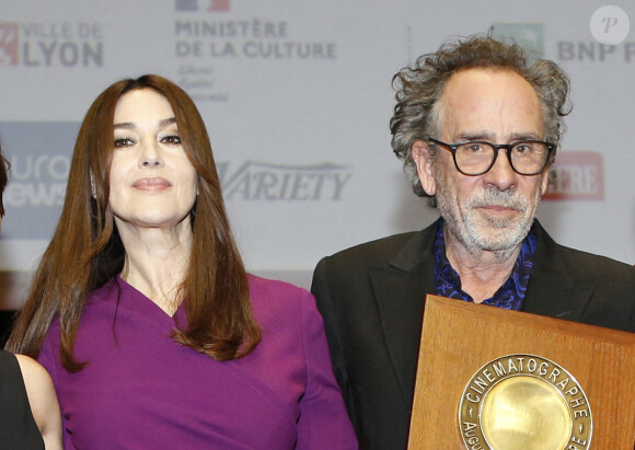 Monica Bellucci et Tim Burton - Tim Burton a reçu le prix Lumière 2022 lors de la 14ème Edition du festival du cinéma Lumière Film Festival à Lyon. Le 21 octobre 2022 © Pascal Fayolle / Bestimage 