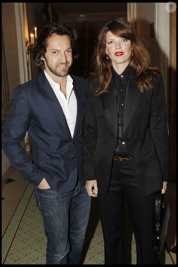 Frédéric Diefenthal et sa femme Gwendoline Hamon - Remise des prix "Les trois coups de l'Angelus 2012" au cours d'un diner, dans les salons de l'hotel Bristol à Paris, pour la 6e année consécutive le 19 mars 2012.