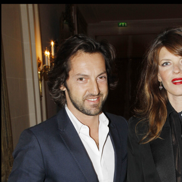Frédéric Diefenthal et sa femme Gwendoline Hamon - Remise des prix "Les trois coups de l'Angelus 2012" au cours d'un diner, dans les salons de l'hotel Bristol à Paris, pour la 6e année consécutive le 19 mars 2012.