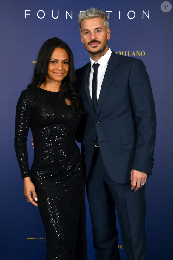 "Espèce de fou va. T'es un fou toi", lui dit-il dans une vidéo, avec beaucoup d'amour.
Exclusif - Christina Milian et son mari M. Pokora (Matt Pokora) - Photocall du gala annuel de la Fondation Elina Svitolina au Yacht Club de Monaco. © Bruno Bebert / Bestimage