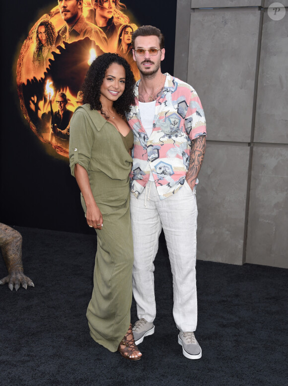 Christina Milian et son mari M Pokora (Matt Pokora) à la première du film "Jurassic World Dominion" à Los Angeles.