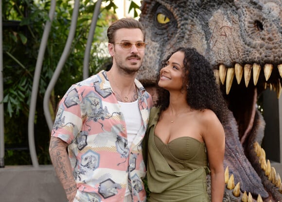 Christina Milian et son mari M Pokora (Matt Pokora) à la première du film "Jurassic World Dominion" à Los Angeles, le 6 juin 2022. 