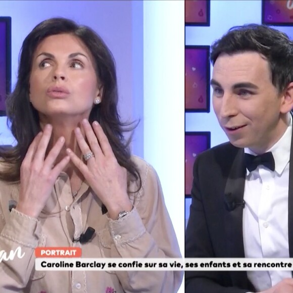 Caroline Barclay dans l'émission "Chez Jordan", sur C8.