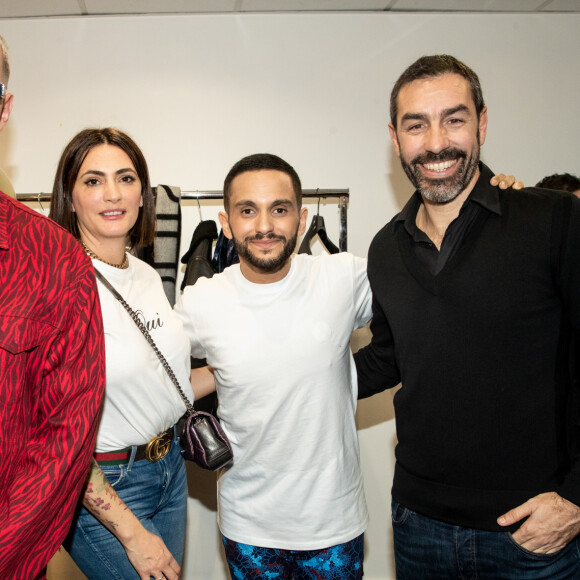 Exclusif - Dj Snake, Robert Pirès et sa femme Jessica, Malik Bentalha - People au spectacle de Malik Bentalha "Encore" au Dôme de Paris - Palais des Sports à Paris le 20 février 2020. © Cyril Moreau/Bestimage