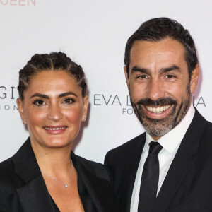Jessica Lemarie, Robert Pires au photocall de la soirée "Global Gift Gala" au Kimpton Fitzroy à Londres, le 17 octobre 2019.