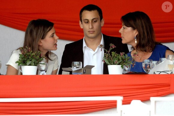 Charlotte Casiraghi, Alex Dellal et Caroline de Monaco, en juin 2008