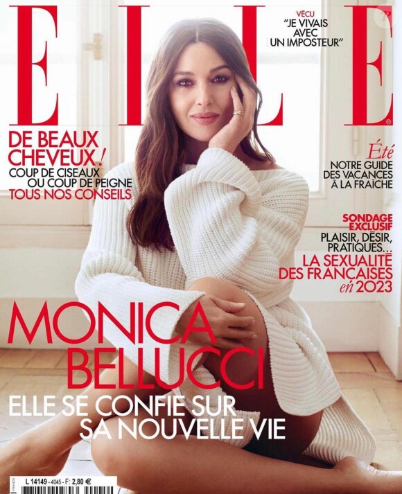 Monica Bellucci en couverture du magazine "ELLE", numéro du 19 juin 2023.