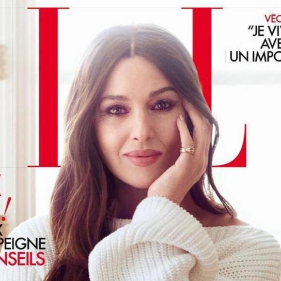 Monica Bellucci en couverture du magazine "ELLE", numéro du 19 juin 2023.
