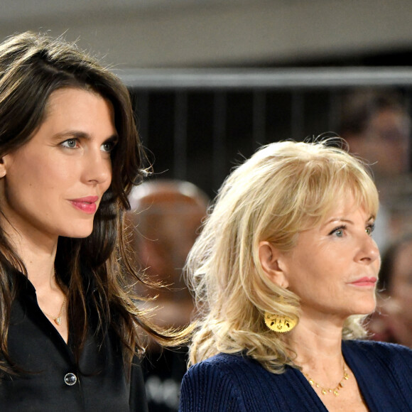Charlotte Casiraghi et Diane Fissore, présidente de la fédération équestre monégasque et organisatrice du Jumping, durant le Jumping International de Monaco, 17ème édition du Longines Global Champions Tour, le 29 juin 2023 sur le port de Monaco, pour le Longines Pro-Am Cup Monaco, c'est le binôme composé par Alex O'Connor et Sean Monaghan, qui ont remporté la compétition en deux manches, suivi par Milena-Maria Pappa et Emanuel Gaudino et Marine Palatini et Ines Joly. © Bruno Bebert / Bestimage 