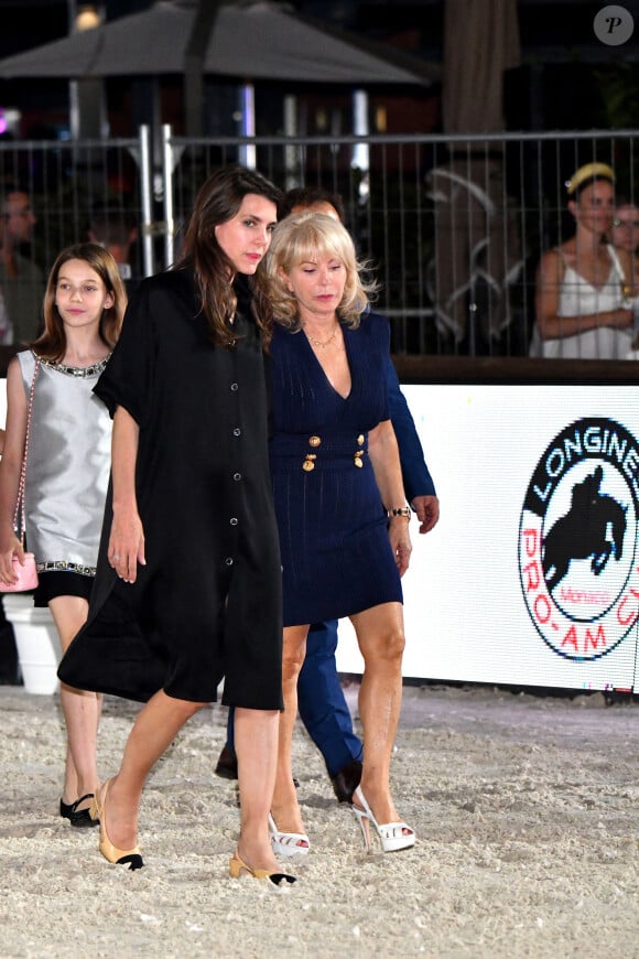 Charlotte Casiraghi et Diane Fissore, présidente de la fédération équestre monégasque et organisatrice du Jumping, durant le Jumping International de Monaco, 17ème édition du Longines Global Champions Tour, le 29 juin 2023 sur le port de Monaco, pour le Longines Pro-Am Cup Monaco, c'est le binôme composé par Alex O'Connor et Sean Monaghan, qui ont remporté la compétition en deux manches, suivi par Milena-Maria Pappa et Emanuel Gaudino et Marine Palatini et Ines Joly. © Bruno Bebert / Bestimage  Monaco International Jumping during the 17 th Longines Global Champions Tour , Monaco on 29/06/2023