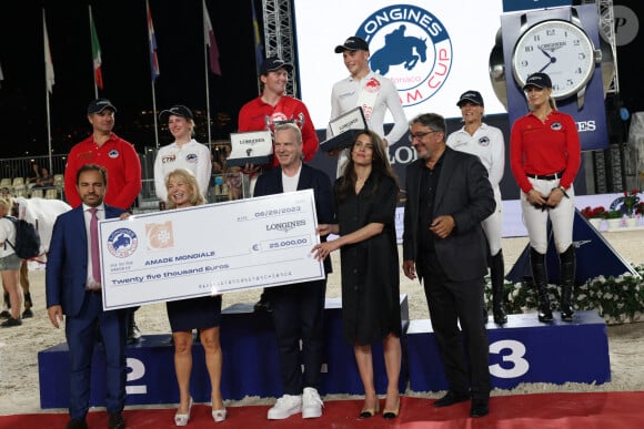 Charlotte Casiraghi, Diane Fissore, présidente de la fédération équestre monégasque et organisatrice du Jumping - Longines Global Champions Tour Monaco au port Hercule le 29 juin 2023. © Claudia Albuquerque / Bestimage 