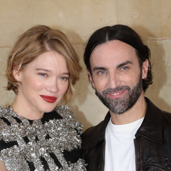 Léa Seydoux et Nicolas Ghesquière posent après le Défilé de mode Louis Vuitton, Prêt-à-porter Printemps / Eté 2023 dans le cadre de la Fashion Week de Paris, France, le 04 Octobre 2022. © Olivier Borde / Bertrand Rindoff / Bestimage