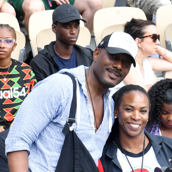 Harry Roselmack est resté discret. 
Harry Roselmack - Quai 54 street Ball célèbre ses 20 ans à Roland Garros à Paris le 2 juillet 2023 © Veeren / Bestimage 
