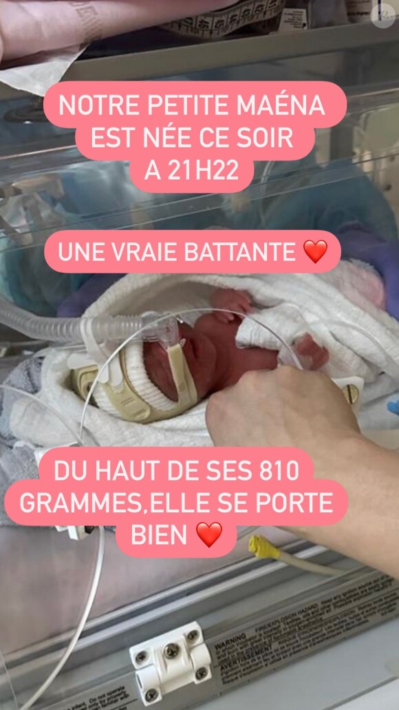 Maéna est arrivée à 21h22 dimanche 6 août 2023, très en avance donc bien surveillée à l'hôpital