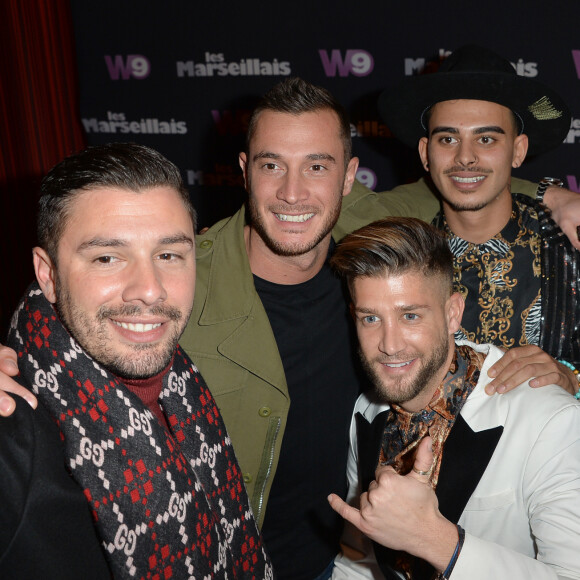 Kevin Guedj, Anthony Nacca, Greg et Paga (Anthony Paggini Neuron) à l'avant-première de la nouvelle saison de l'émission de télé-réalité "Les Marseillais Asian Tour" au cinéma Gaumont Champs-Elysées à Paris, France, le 13 février 2019. © Veeren/Bestimage