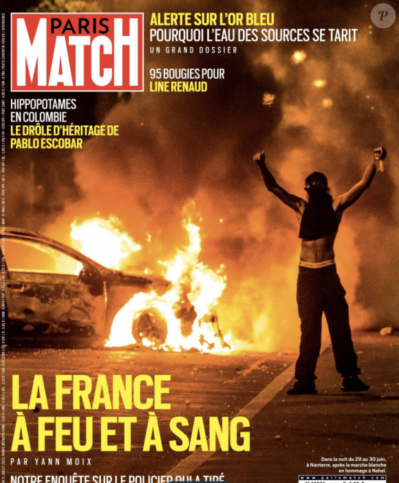 La couverture du magazine "Paris Match" du 6 juillet 2023.