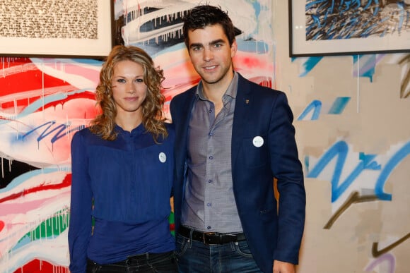 Ces derniers lui reproche de ne jamais parler de son ancien mari, Tony Gallopin.
Exclusif - Tony Gallopin et sa femme Marion Rousse - Kettler Challenge au profit de l'association "L'étoile de Martin" à l'hôtel Molitor à Paris, le 1er décembre 2014.