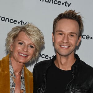 Sophie Davant et Cyril Féraud - Conférence de presse du Telethon 2022 à Paris le 21 octobre 2022. © Coadic Guirec / Bestimage