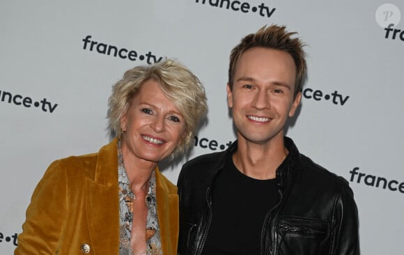 Sophie Davant et Cyril Féraud - Conférence de presse du Telethon 2022 à Paris le 21 octobre 2022. © Coadic Guirec / Bestimage