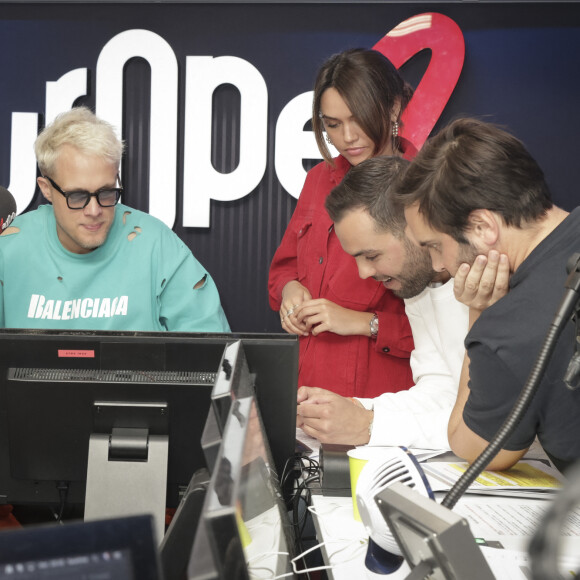 Exclusif - Guillaume Genton, Diane Leyre, Yannick Vinel, Fabien Delettres lors de la matinale d'Europe 2, 6H-9H30 animée à Paris, France, le 03 mai 2023. © Jack Tribeca/Bestimage 