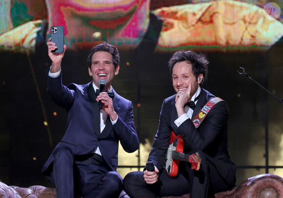 Exclusif - Mika et Vianney - Enregistrement de l'émission "Le gala des Pièces Jaunes, le concert événement" au Zenith de Paris, diffusée le 28 janvier sur France 2. Le 25 janvier 2023 © Dominique Jacovides / Bestimage