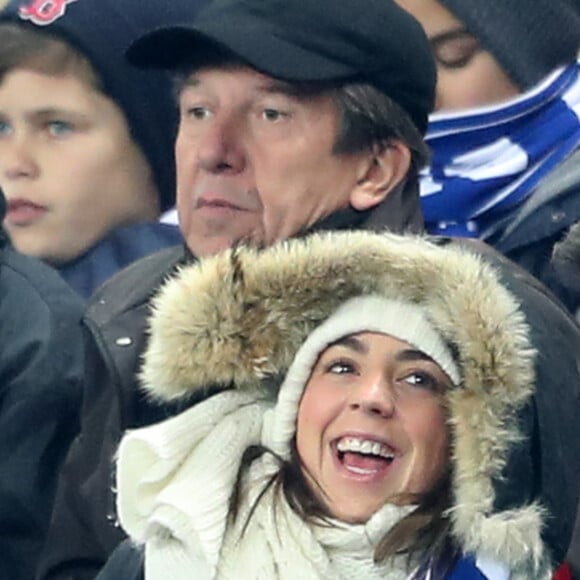 Laurent Ournac et sa femme Ludivine pendant le match de qualification de la coupe du monde de football 2018, France vs Suède au Stade de France à Saint-Denis, France, le 11 novembre 2016. La France gagne sur le score de 2-1. © Cyril Moreau/Bestimage