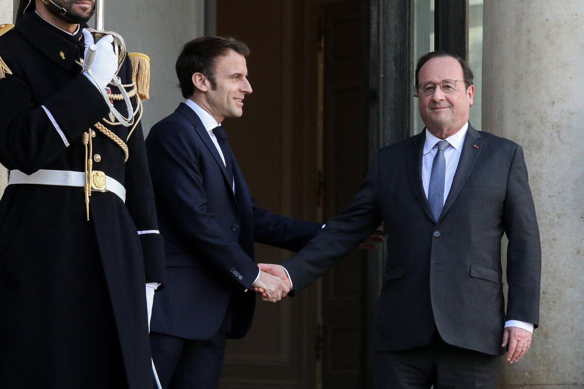 Photo : Le président de la République française, Emmanuel Macron recoit ...