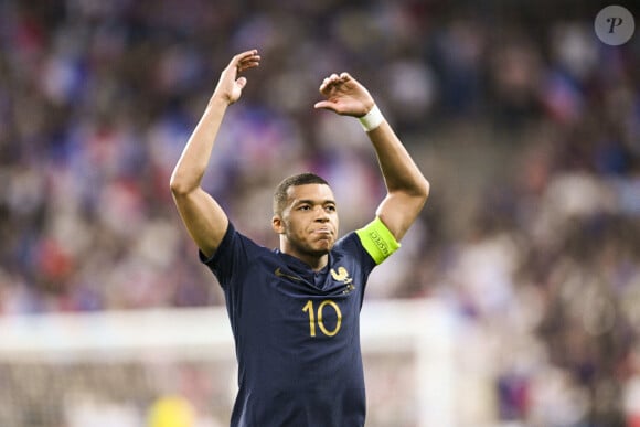 joie des joueurs de l equipe de France apres le but de MBAPPE Kylian (FRA) sur penalty - Match de qualifications de l'Euro2024 "France - Grèce (1-0)" au stade de France, le 19 juin 2023. 