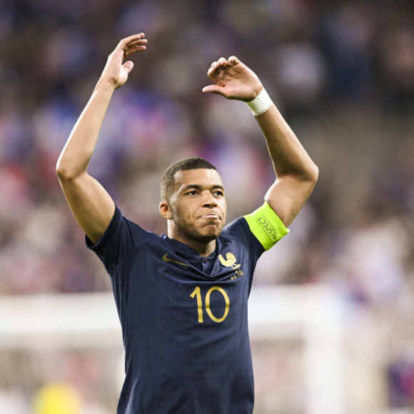joie des joueurs de l equipe de France apres le but de MBAPPE Kylian (FRA) sur penalty - Match de qualifications de l'Euro2024 "France - Grèce (1-0)" au stade de France, le 19 juin 2023. 