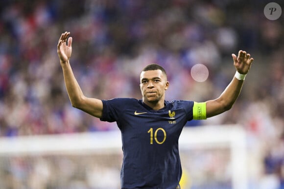 joie des joueurs de l equipe de France apres le but de MBAPPE Kylian (FRA) sur penalty - Match de qualifications de l'Euro2024 "France - Grèce (1-0)" au stade de France, le 19 juin 2023. 