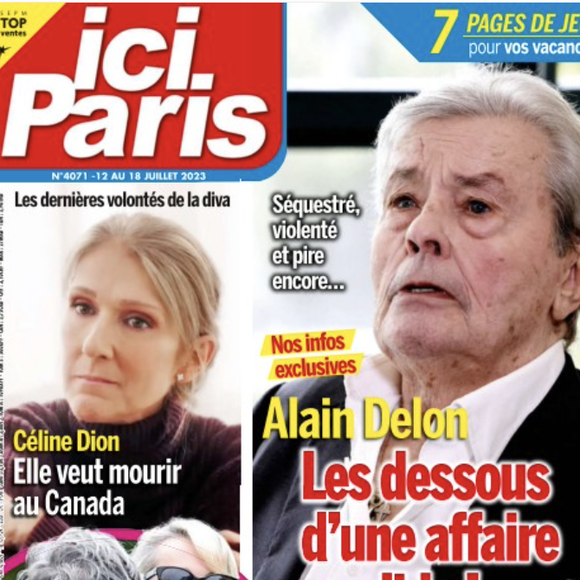 Retrouvez toutes les informations sur Céline Dion dans le magazine Ici Paris du 12 juillet 2023.