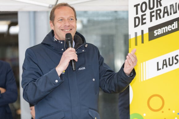 Marié à Catherine, Christian Prudhomme met plusieurs jours avant de rentrer chez lui une fois la Grande Boucle terminée
Christian Prudhomme (Director of the Tour of France) - Le Tour de France cycliste 2022 fera étape à Lausanne le 9 juillet 2022. Lausanne. Le 26 avril 2022.