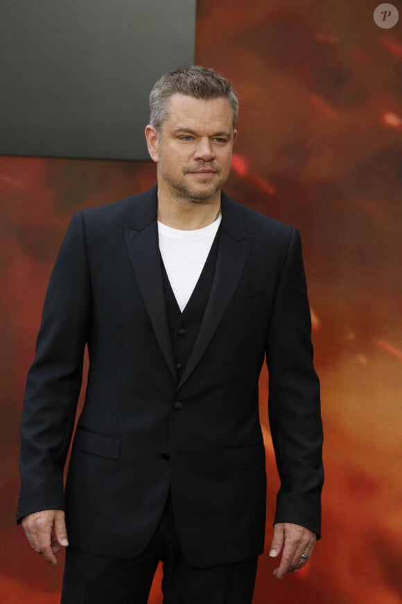 Héros de la nouvelle production de Christopher Nolan, Matt Damon a affiché son soutien avec ses pairs en grève
Matt Damon - Avant-première du film Oppenheimer à Londres le 13 juillet 2023 perturbée par la grève à Hollywood