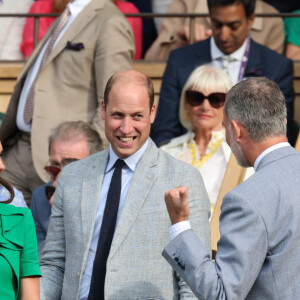 Felipe VI, Kate Middleton, Prince William - Kate Middleton, le prince William, le prince George et la princesse Charlotte de Galles ont assisté à la finale du tournoi de Wimbledon, remportée par Carlos Alcaraz face à Novak Djokovic. Londres, 16 juillet 2023.
