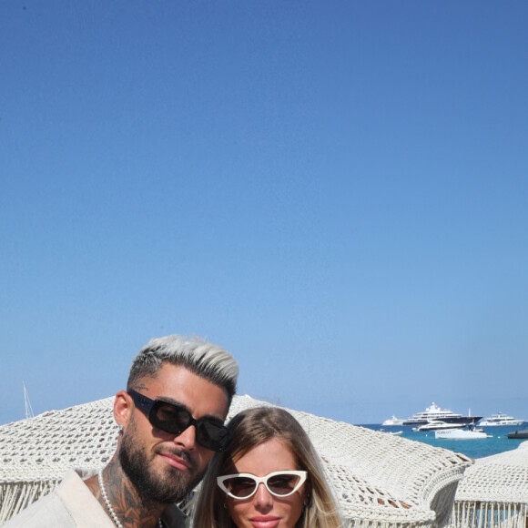 Exclusif - Thibault Garcia et sa compagne Jessica Thivenin (Les Marseillais) - Hublot fête l'arrivée de la nouvelle Big Bang Unico à la boutique de Saint-Tropez au restaurant Verde Beach à Ramatuelle, Côte d'Azur, France, le 12 juillet 2022. © Luc Boutria/Nice Matin/Bestimage