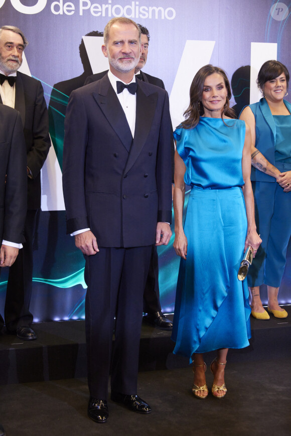 Le roi Felipe VI et la reine Letizia à la cérémonie des trophées du journalisme à Madrid, le 17 juillet 2023.