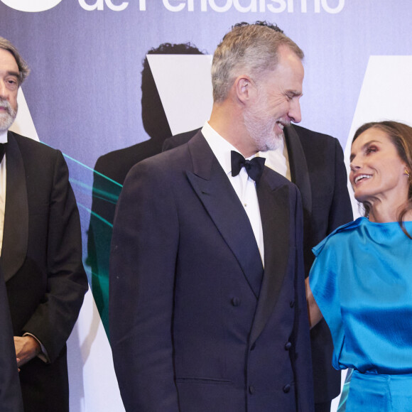 Le roi Felipe VI et la reine Letizia à la cérémonie des trophées du journalisme à Madrid, le 17 juillet 2023.