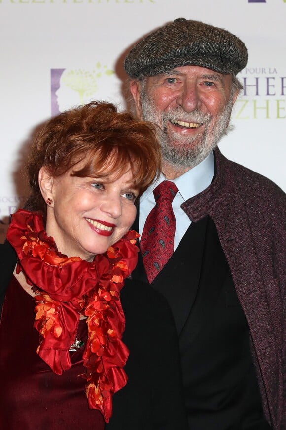 Jean-Pierre Marielle et sa femme Agathe Natanson lors du photocall du 12e Gala de l'Association pour la Recherche sur Alzheimer à la salle Pleyel dans le 8e arrondissement, à Paris, France le 30 janvier 2017. © Cyril Moreau/Bestimage