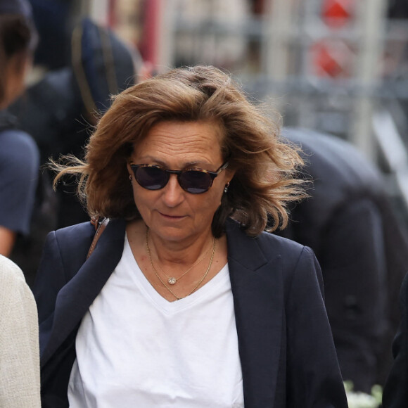 Charlotte Rampling, Olivier Gluzman - Obsèques de Jane Birkin en l'église Saint-Roch à Paris. Le 24 juillet 2023. © Jacovides-KD Niko / Bestimage