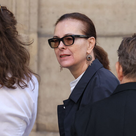 Carole Bouquet - Obsèques de Jane Birkin en l'église Saint-Roch à Paris. Le 24 juillet 2023. © Jacovides-KD Niko / Bestimage