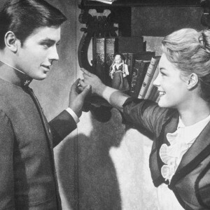 Sur le tournage de "Christine", film diffusé ce lundi 24 juillet 2023 au soir sur Arte.
Alain Delon et Romy Schneider dans le film "Christine" en 1958.