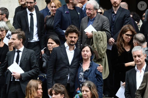 Guest, Maïwenn - Sorties des obsèques de Jane Birkin en l'église Saint-Roch à Paris. Le 24 juillet 2023 © Jacovides-KD Niko / Bestimage 